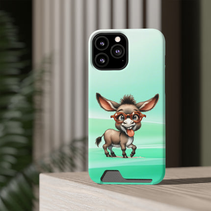 EnchantGuard Phone Case with Card Holder: Style Meets Functionality - Donkey