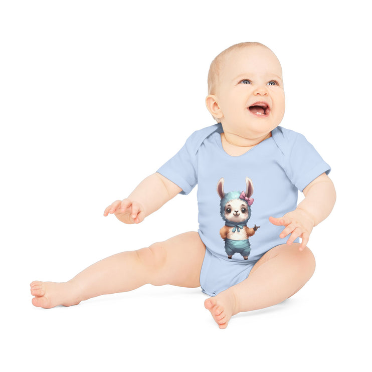 SnuggleNest Organic Baby Bodysuit (Short Sleeves) Sheep