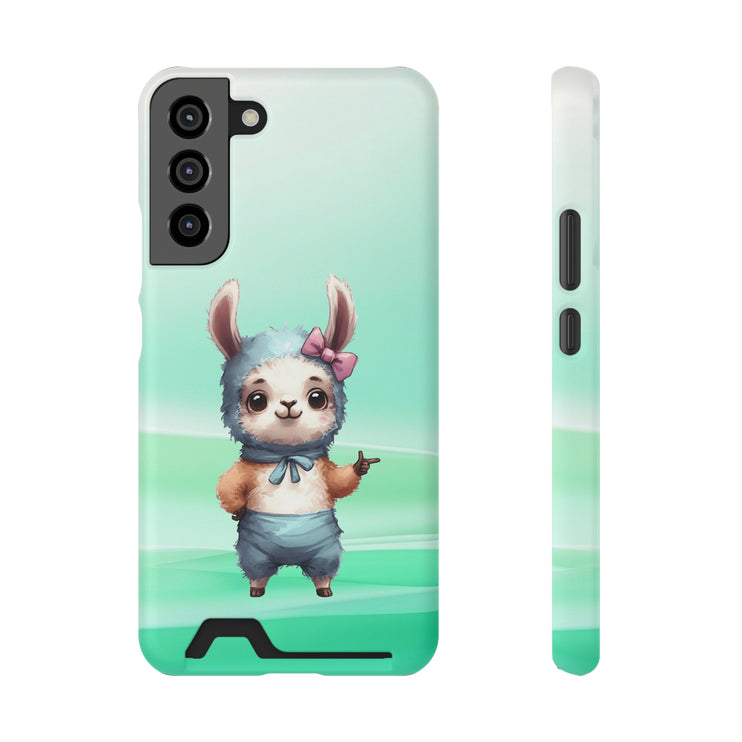 EnchantGuard Phone Case with Card Holder: Style Meets Functionality - Rabbit