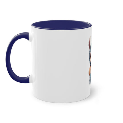 Harmony Two-Tone Coffee Mug: Sip in Style, Revel in Comfort - Rabbit