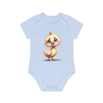 SnuggleNest Organic Baby Bodysuit (Short Sleeves) Duck