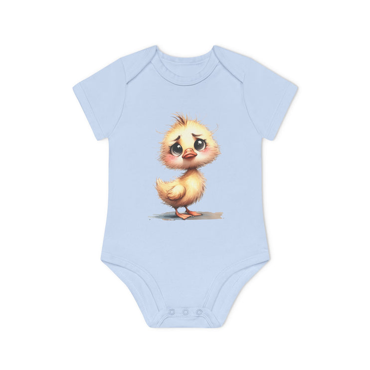 SnuggleNest Organic Baby Bodysuit (Short Sleeves) Duck