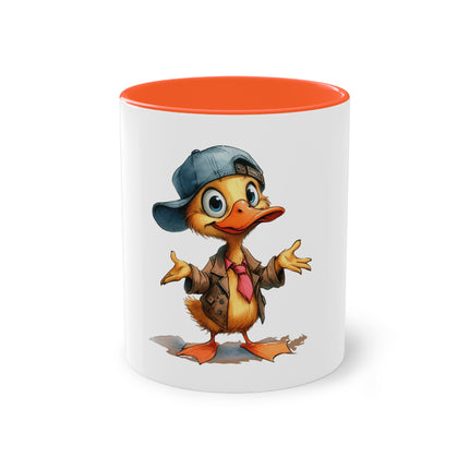 Harmony Two-Tone Coffee Mug: Sip in Style, Revel in Comfort - Duck