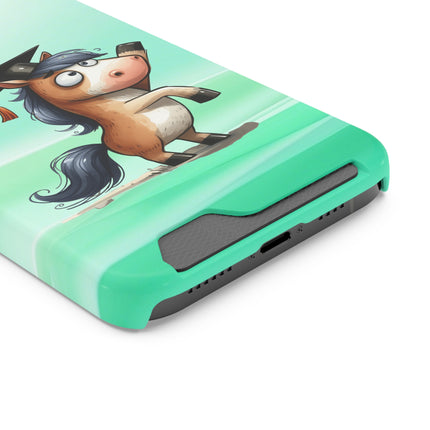 EnchantGuard Phone Case with Card Holder: Style Meets Functionality - Donkey