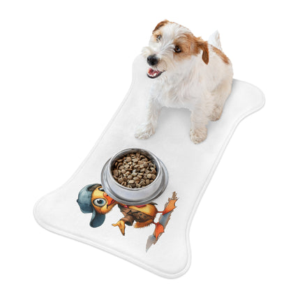 CharmPaws Pet Feeding Mats: Keep Mealtime Mess-Free & Stylish! - Duck