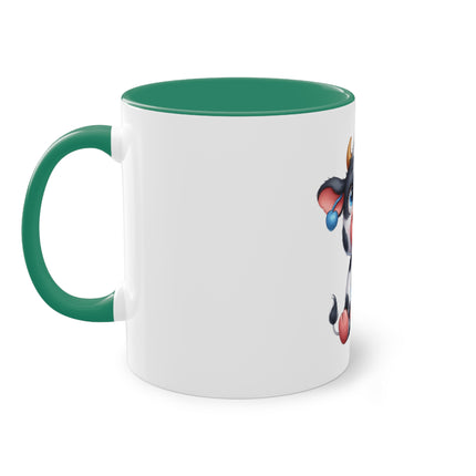 Harmony Two-Tone Coffee Mug: Sip in Style, Revel in Comfort - Cow