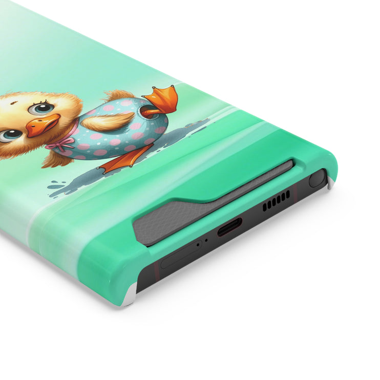 EnchantGuard Phone Case with Card Holder: Style Meets Functionality - Duck