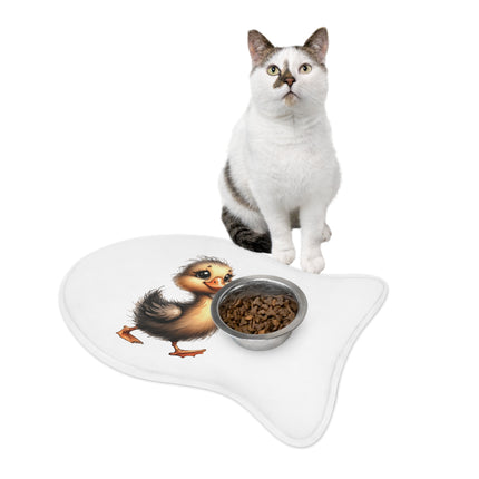 CharmPaws Pet Feeding Mats: Keep Mealtime Mess-Free & Stylish! - Duck