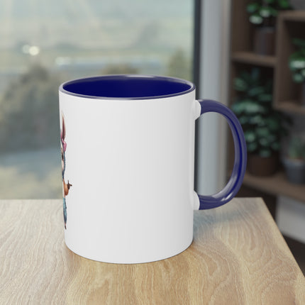 Harmony Two-Tone Coffee Mug: Sip in Style, Revel in Comfort - Rabbit