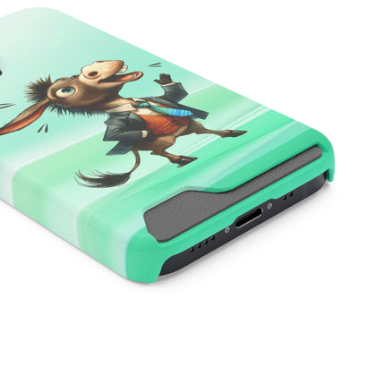 EnchantGuard Phone Case with Card Holder: Style Meets Functionality - Donkey