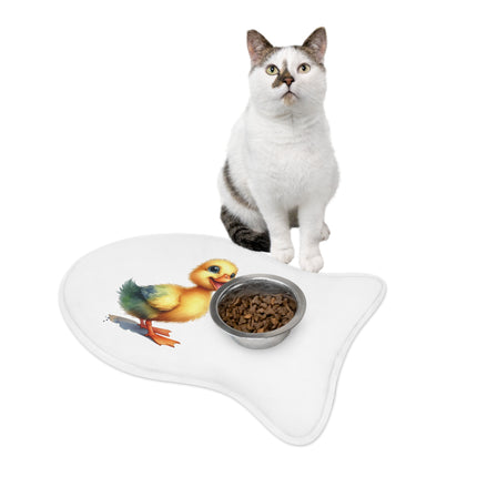 CharmPaws Pet Feeding Mats: Keep Mealtime Mess-Free & Stylish! - Duck