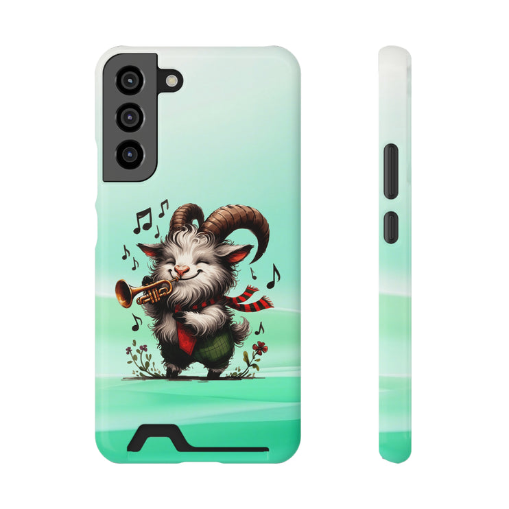 EnchantGuard Phone Case with Card Holder: Style Meets Functionality - Goat