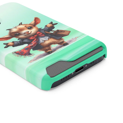 EnchantGuard Phone Case with Card Holder: Style Meets Functionality - Goat