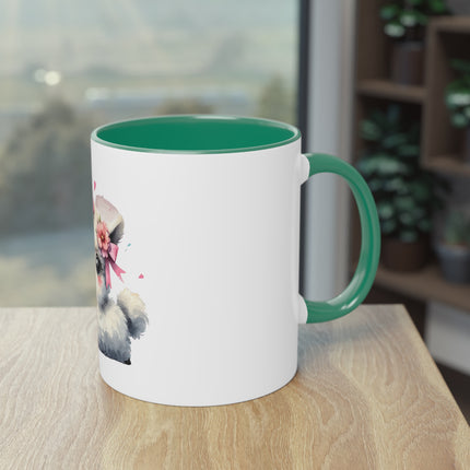 Harmony Two-Tone Coffee Mug: Sip in Style, Revel in Comfort - Sheep