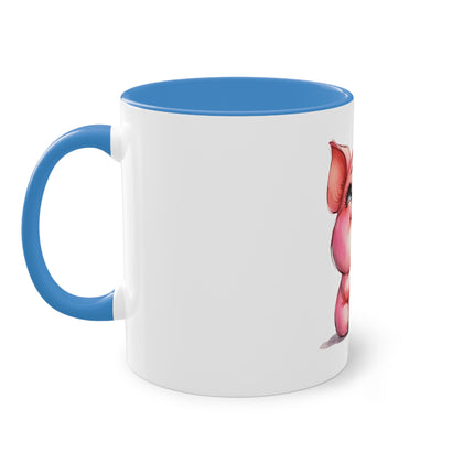 Harmony Two-Tone Coffee Mug: Sip in Style, Revel in Comfort - Pig