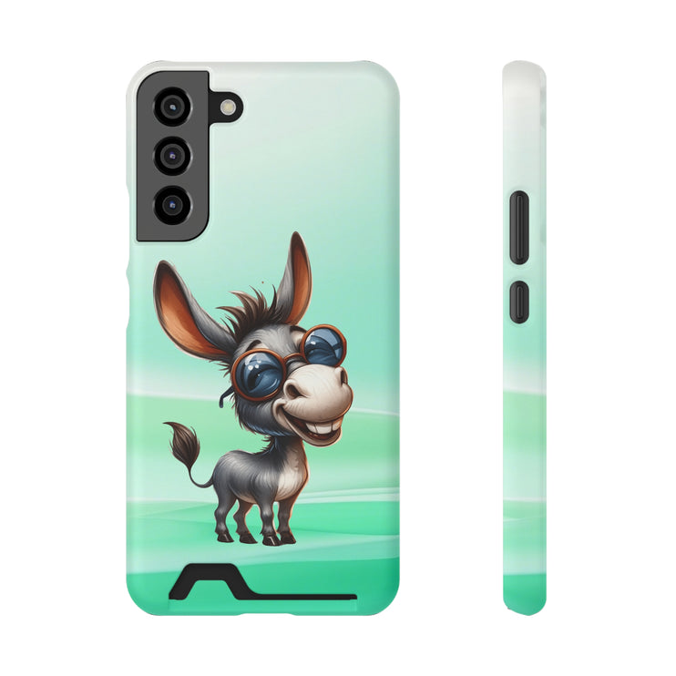 EnchantGuard Phone Case with Card Holder: Style Meets Functionality - Donkey