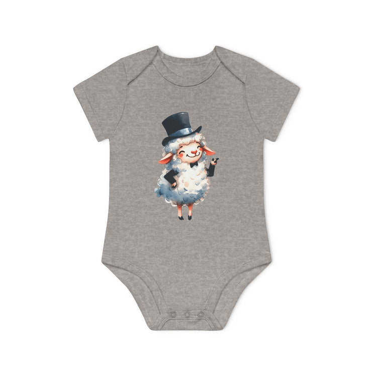 SnuggleNest Organic Baby Bodysuit (Short Sleeves) Sheep