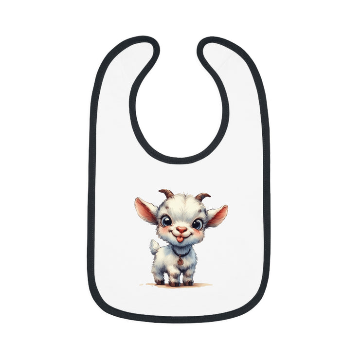 CharmChomp Contrast Σαλιάρα: Stylish & Practical Meal Time Magic! Cute Baby Goat