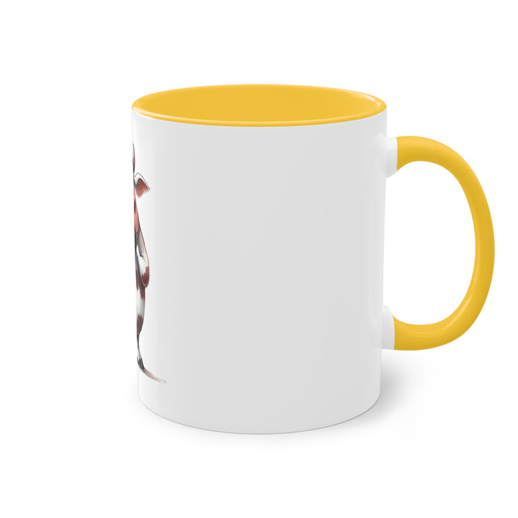 Harmony Two-Tone Coffee Mug: Sip in Style, Revel in Comfort - Cow