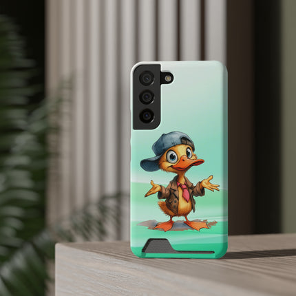 EnchantGuard Phone Case with Card Holder: Style Meets Functionality - Duck