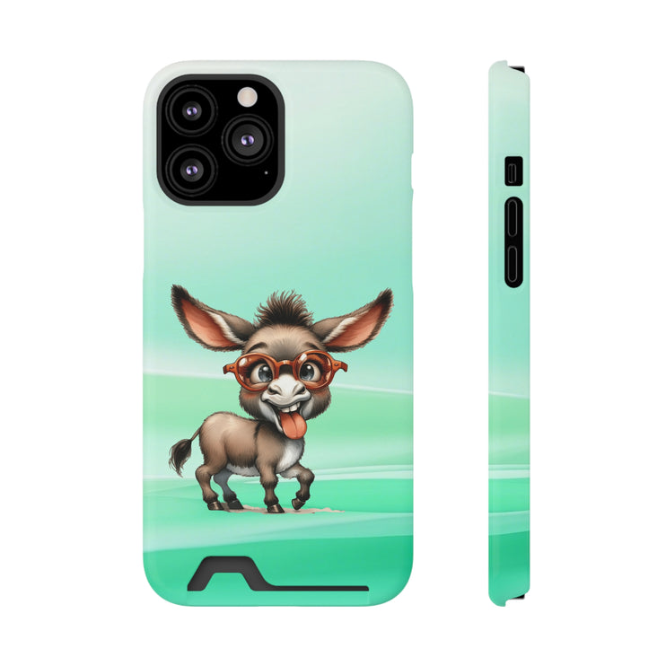 EnchantGuard Phone Case with Card Holder: Style Meets Functionality - Donkey