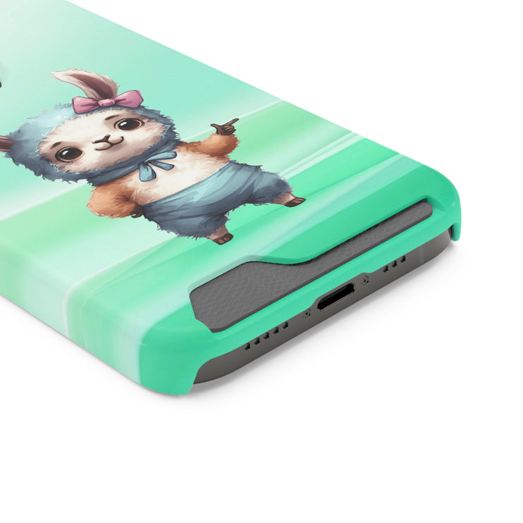 EnchantGuard Phone Case with Card Holder: Style Meets Functionality - Rabbit