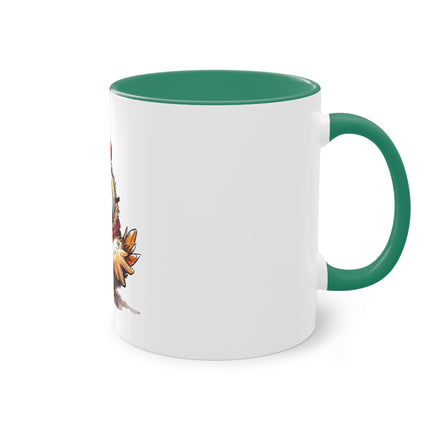 Harmony Two-Tone Coffee Mug: Sip in Style, Revel in Comfort - Chicken