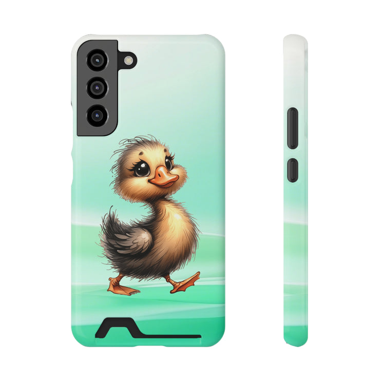 EnchantGuard Phone Case with Card Holder: Style Meets Functionality - Duck