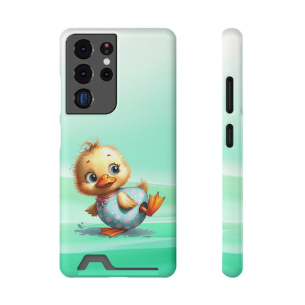 EnchantGuard Phone Case with Card Holder: Style Meets Functionality - Duck