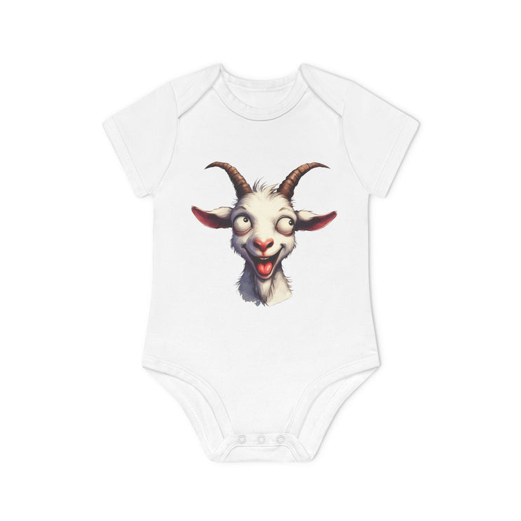 SnuggleNest Organic Baby Bodysuit (Short Sleeves) Goat