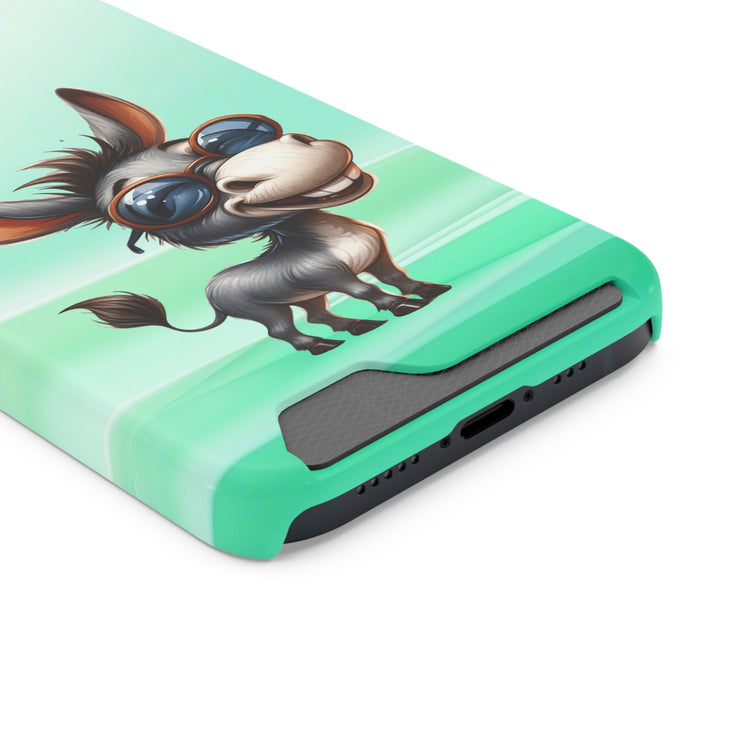 EnchantGuard Phone Case with Card Holder: Style Meets Functionality - Donkey