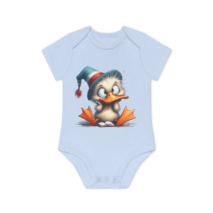 SnuggleNest Organic Baby Bodysuit (Short Sleeves) Duck