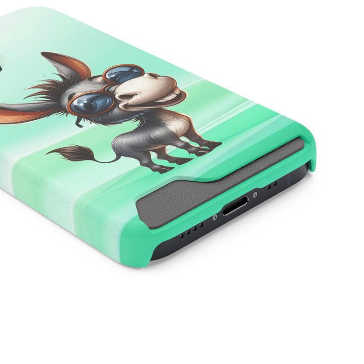 EnchantGuard Phone Case with Card Holder: Style Meets Functionality - Donkey