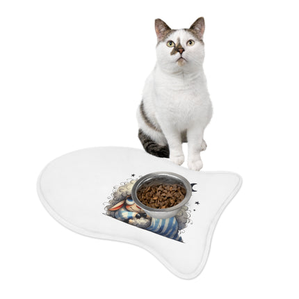 CharmPaws Pet Feeding Mats: Keep Mealtime Mess-Free & Stylish! - Sheep