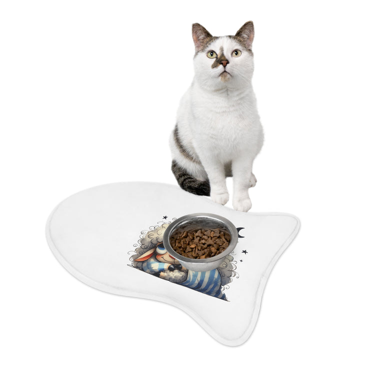 CharmPaws Pet Feeding Mats: Keep Mealtime Mess-Free & Stylish! - Sheep