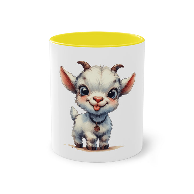 Harmony Two-Tone Coffee Mug: Sip in Style, Revel in Comfort - Goat