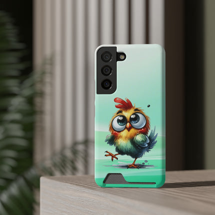 EnchantGuard Phone Case with Card Holder: Style Meets Functionality - Chicken