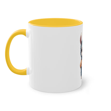 Harmony Two-Tone Coffee Mug: Sip in Style, Revel in Comfort - Rabbit