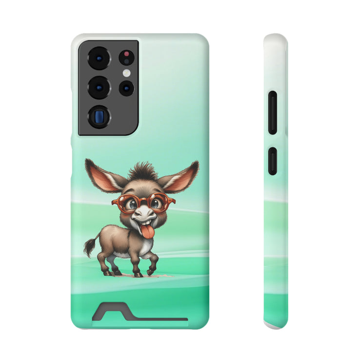 EnchantGuard Phone Case with Card Holder: Style Meets Functionality - Donkey