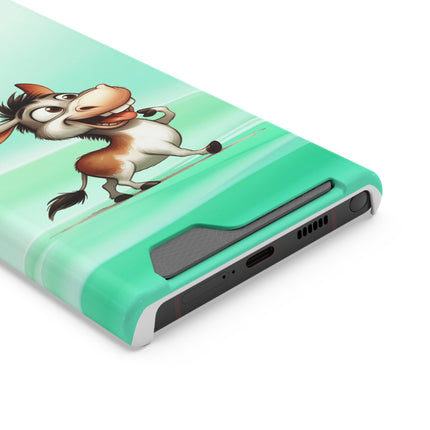 EnchantGuard Phone Case with Card Holder: Style Meets Functionality - Donkey