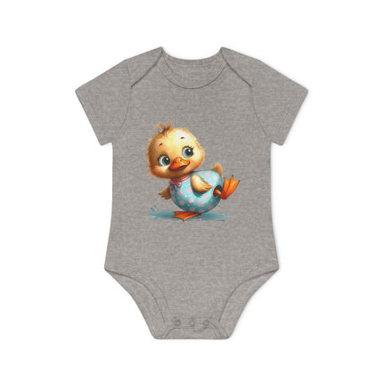 SnuggleNest Organic Baby Bodysuit (Short Sleeves) Duck