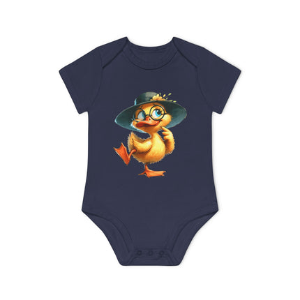 SnuggleNest Organic Baby Bodysuit (Short Sleeves) Duck