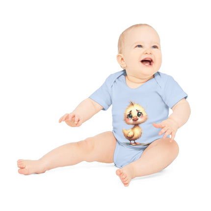 SnuggleNest Organic Baby Bodysuit (Short Sleeves) Duck