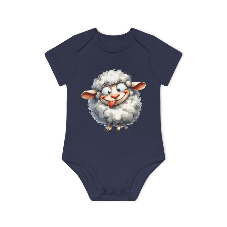 SnuggleNest Organic Baby Bodysuit (Short Sleeves) Sheep