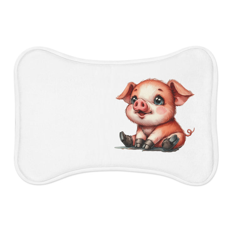 CharmPaws Pet Feeding Mats: Keep Mealtime Mess-Free & Stylish! - Pig