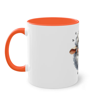 Harmony Two-Tone Coffee Mug: Sip in Style, Revel in Comfort - Sheep