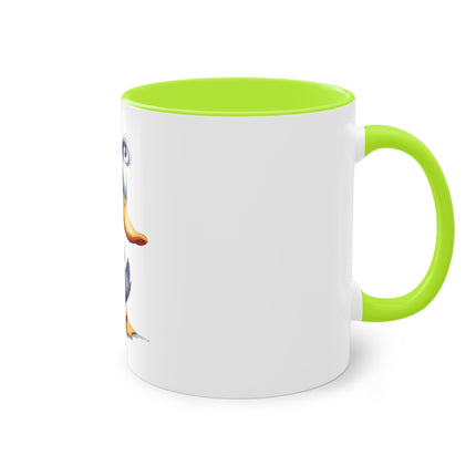 Harmony Two-Tone Coffee Mug: Sip in Style, Revel in Comfort - Duck