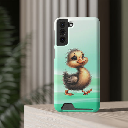 EnchantGuard Phone Case with Card Holder: Style Meets Functionality - Duck