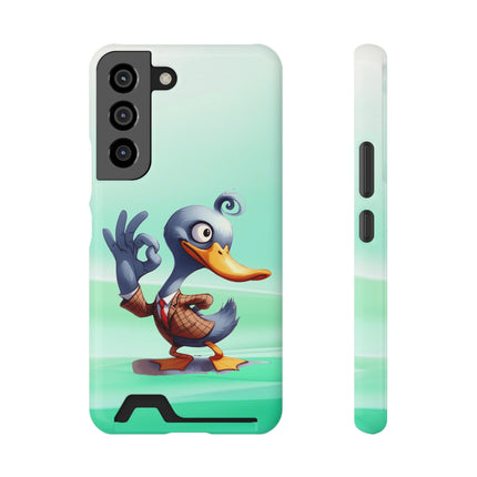 EnchantGuard Phone Case with Card Holder: Style Meets Functionality - Duck