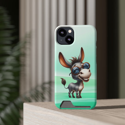 EnchantGuard Phone Case with Card Holder: Style Meets Functionality - Donkey